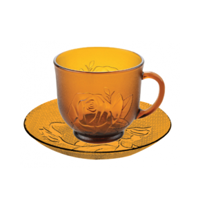 Xícara de chá com pires 200ml 12 peças VD21 - 123útil